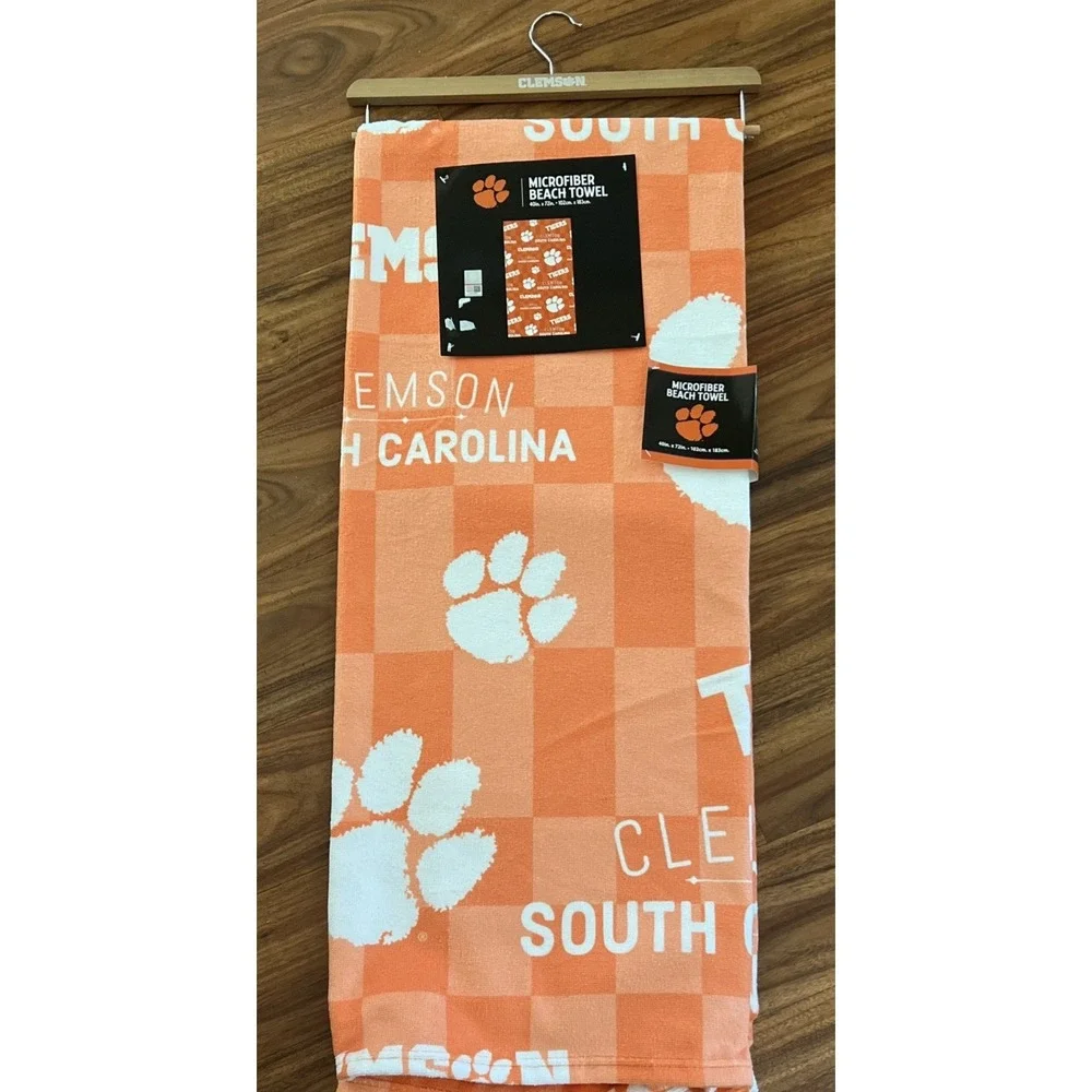New Northwest NCAA Clemson Tigers Microfiber Beach Towel 40